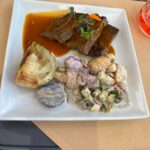 Dinner Day 2 - braised ribs and potato salad