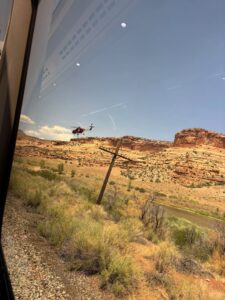 Firefighting Helicoptor in the Colorado Canyon